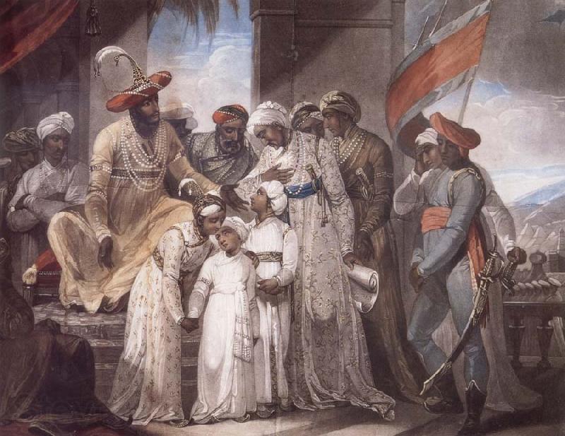 Henry Singleton The Sons of Tipu Sultan Leaving their Father